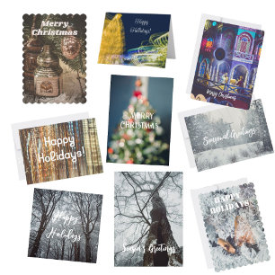 Christmas illumination holiday postcard