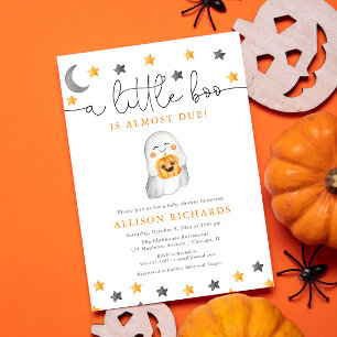 Halloween girl baby shower diaper raffle cards