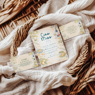 Italian Ciao Miss Bridal Shower Invitation