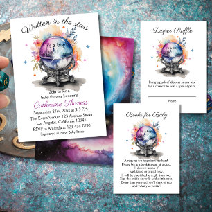 Celestial Crystal Ball Astrology Baby Shower  Invitation