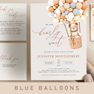 Bear Balloons We Can Bearly Wait! Baby Shower Gift Favour Bags