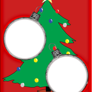 Christmas Tree with Your Photos Wraparound Address Label