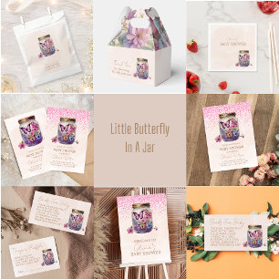 A Little butterfly in a jar floral baby shower T-Shirt