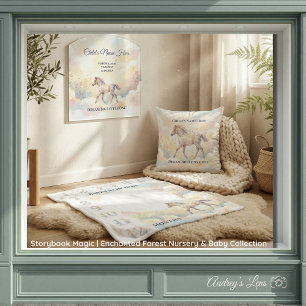 Custom Storybook Magic Enchanted Forest Milestone  Fleece Blanket