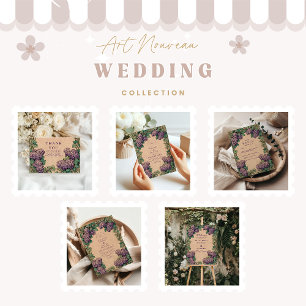 Art Nouveau Lilac Wedding Save The Date