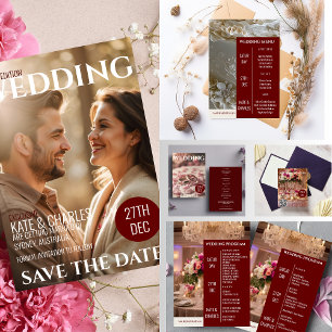 Unique Custom Magazine Style Save the date Invitation