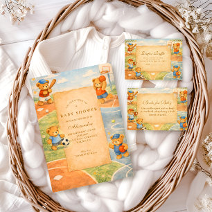Storybook Sports Teddy Bears Baby Shower Napkin