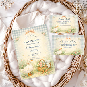 Pastel Silly Goose Farm Baby Shower Napkin