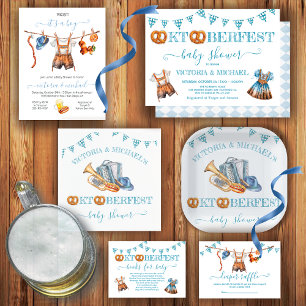 Lederhosen Oktoberfest Baby Shower Invitation