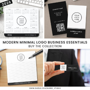 Modern Simple Business Logo Ruled Notepad