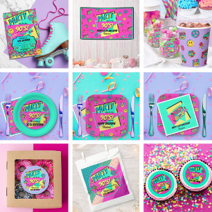 ANY AGE 90's retro birthday invitation