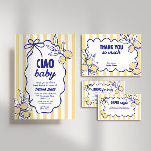 CIAO BABY Lemon Mediterranean Books for Baby Enclosure Card