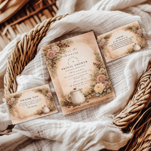 Rustic Espresso Bar Bridal Shower Napkin