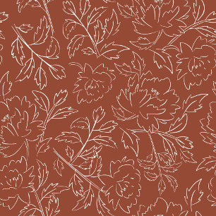 Terracotta Fall Burnt Orange Boho Floral Wedding Invitation