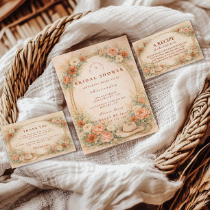 Country Ranch Floral Bridal Shower Invitation