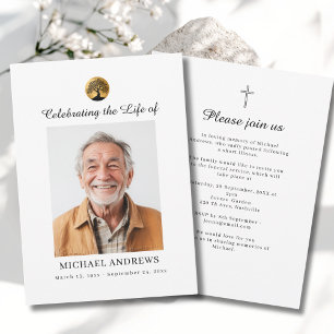 "Forever in our Hearts" Tree of Life Photo Prayer  Business Card