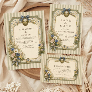 Romantic Rustic Wildflower Wedding RSVP Card