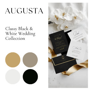 Chic Black Velvet Imitation Wedding Program