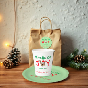 Bundle of Joy Christmas Baby Shower Paper Cups