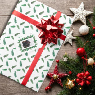 Christmas Tree Branches Photo Gift Tags