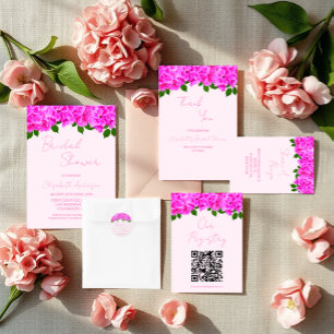 Pink Hydrangeas Bridal Shower Registry Enclosure Card