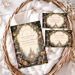 Enchanted Forest Castle Baby Shower Invitation