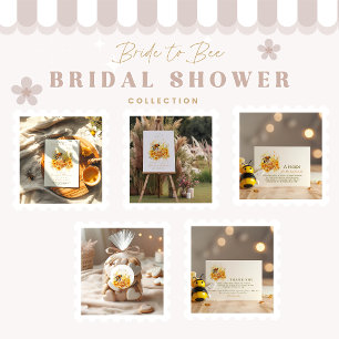 The bride to bee golden honey bloom recipe enclosure card