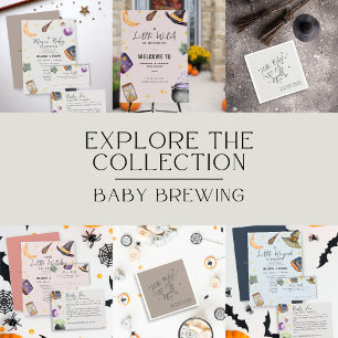 A Little Witch Brewing Girl Halloween Baby Shower