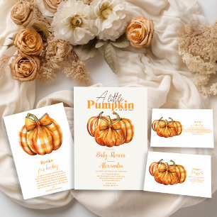 Fall Pumpkin Bow Girl Baby Shower Napkin