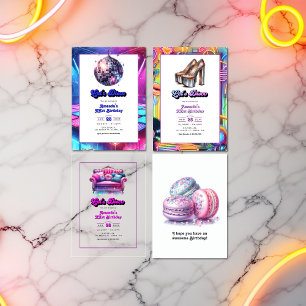 Let’s Disco Retro Birthday Party Invitation