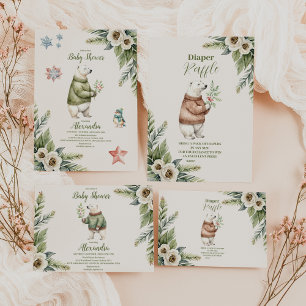 Woodland Winter Christmas  Diapper Raffle Enclosure Card