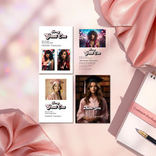 Retro Vibes Trendy In My Grad Era Graduation Party Acrylic Invitations