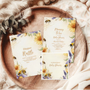 Mummy to Bee Wildflowers Baby Shower Invitation