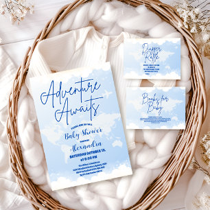 Adventure Awaits Gender Neutral Baby Shower Paper Plate