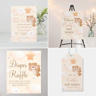 Bearly Wait Mummy Bear Animal Cub Baby Shower Invitation