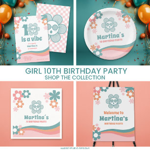 Daisy Girl 10th Birthday Party Paper Plate