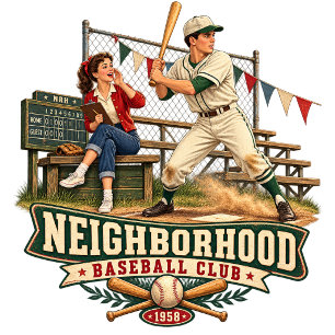 Neighbourhood Baseball Club Vintage Women's Front  T-Shirt
