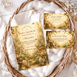 Enchanted Woodland Boho Baby Shower Invitation