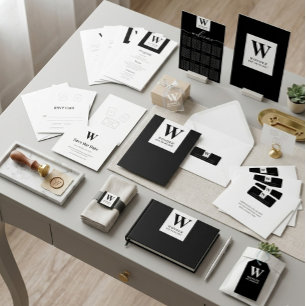 Refined Minimalist Monogram   Black Newly Wed Wedd Tablecloth