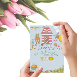 Fall Forest Friends First Birthday Invitation