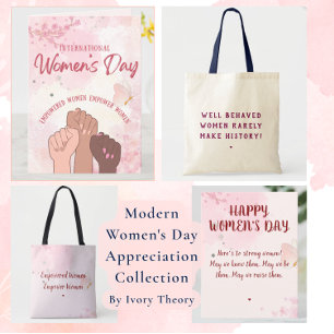 Empowered Women Empower Women Pink Watercolor Chic Key Ring