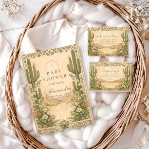 Soft Desert Wildflowers Diapper Raffle  Enclosure Card