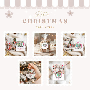 Retro Glitter Ho Ho Ho Christmas Ceramic Tree Decoration