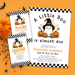 A Little Boo Halloween Baby Shower Invitation