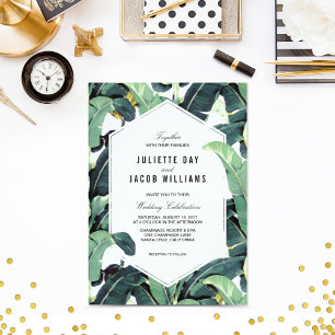 Tropical Plantation Destination Wedding Invitation