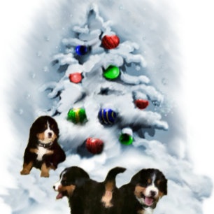 Bernese Mountain Dog Christmas Gifts Holiday Card