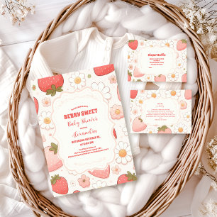 Strawberry Berry Sweet Baby Shower  Paper Plate