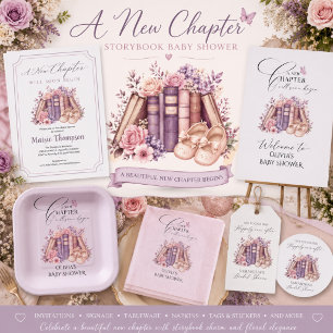 A New Chapter Begins Baby Shower, Storybook Theme Invitation