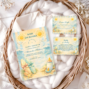 Sunny Surf Vibes Baby Shower Napkin