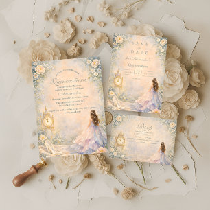 Enchanted Fairytale Garden Quinceañera RSVP Card